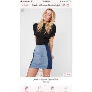 Free People Denim Mini Skirt